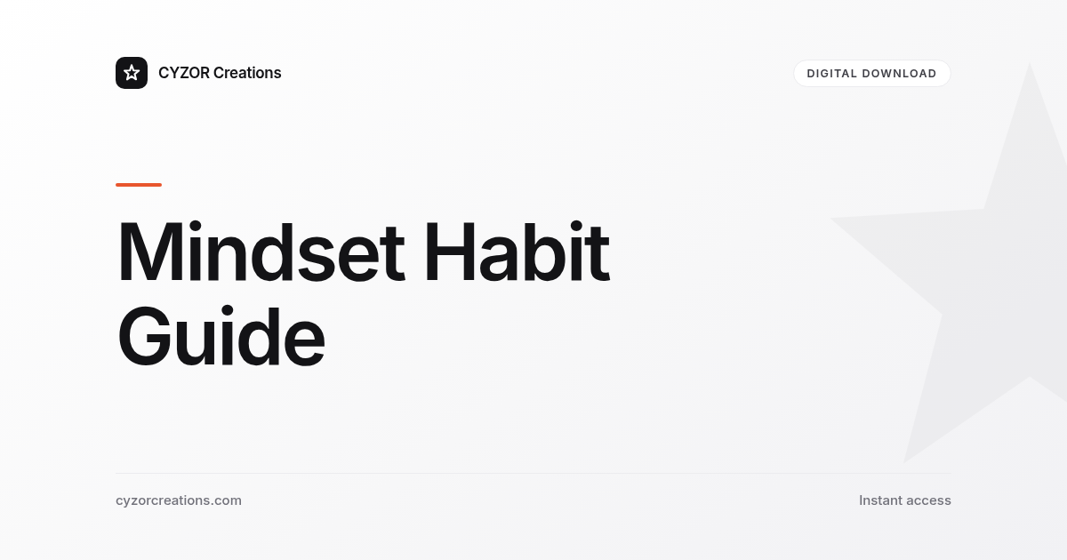 Mindset Habit Guide