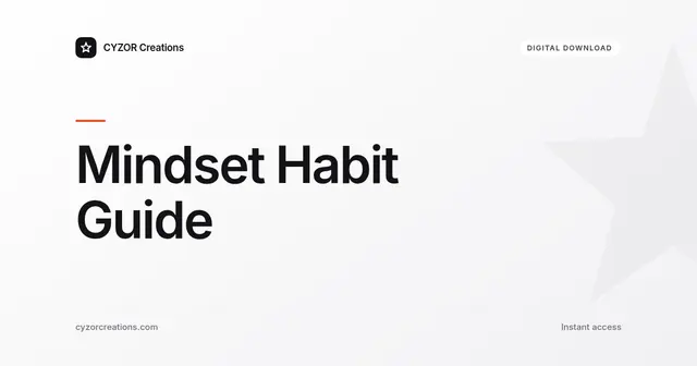 Mindset Habit Guide