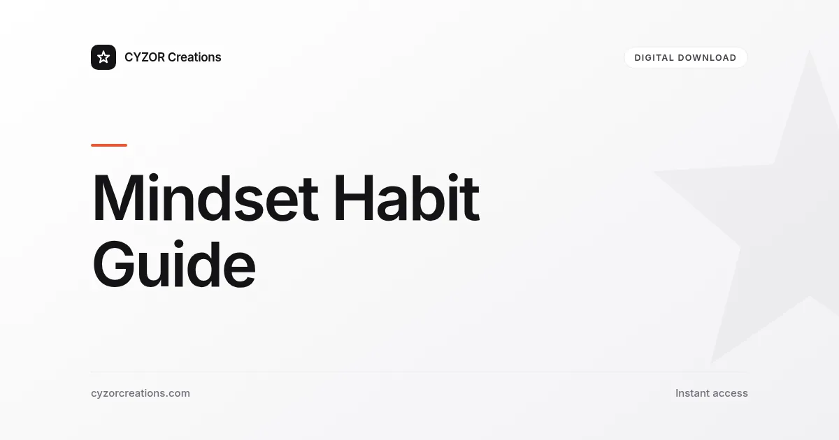 Mindset Habit Guide