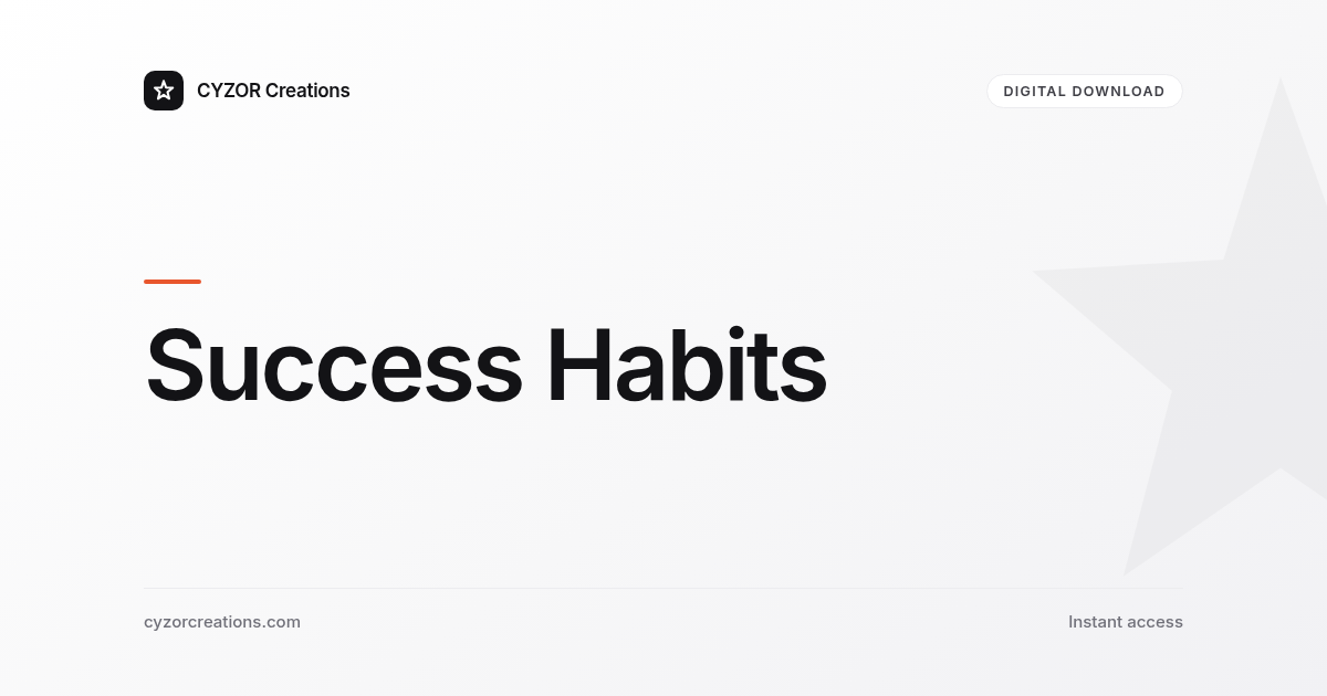 Success Habits
