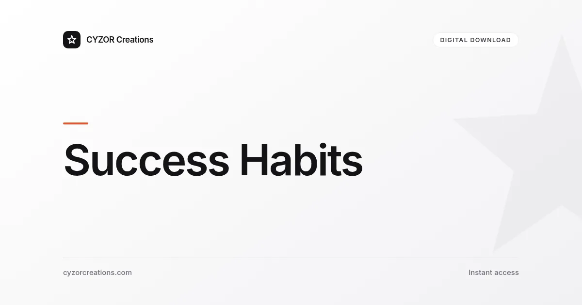 Success Habits