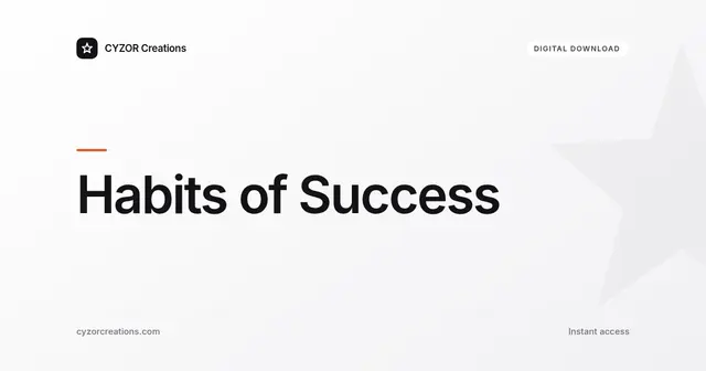Habits of Success