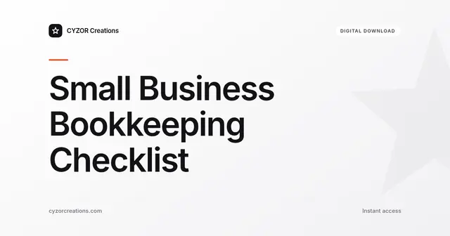 Small Business Bookkeeping Checklist