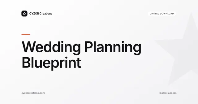 Wedding Planning Blueprint