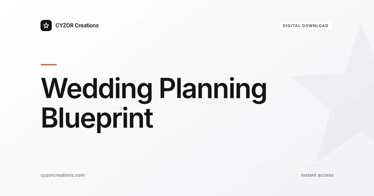 Wedding Planning Blueprint
