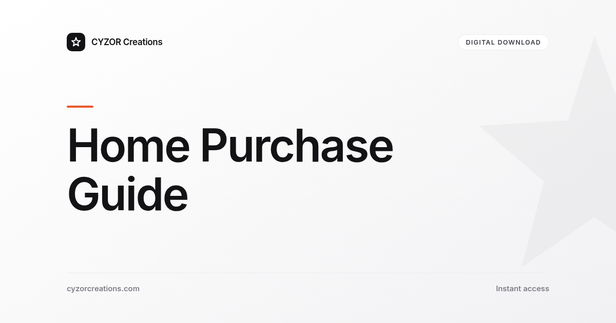 Home Purchase Guide