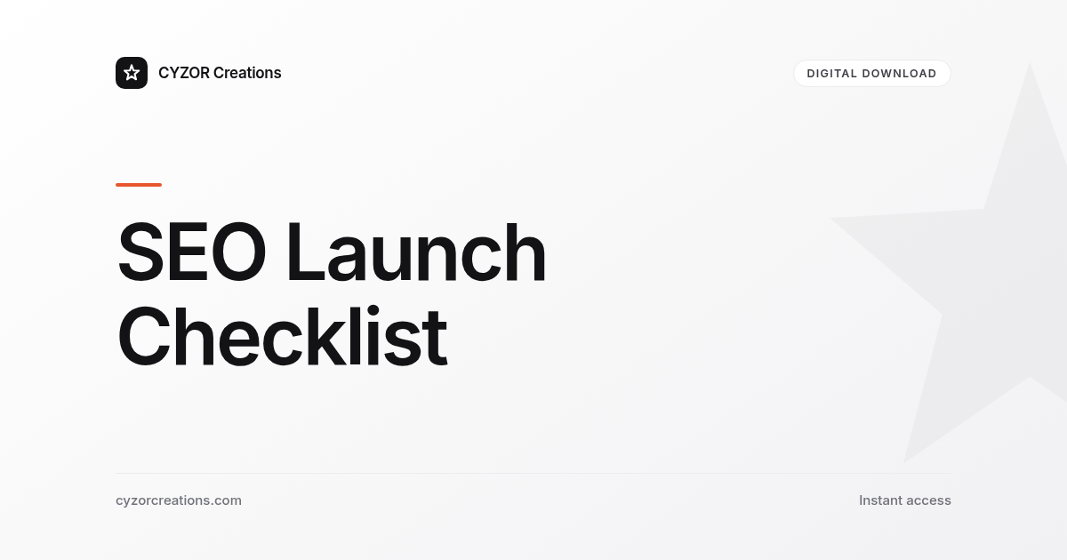SEO Launch Checklist