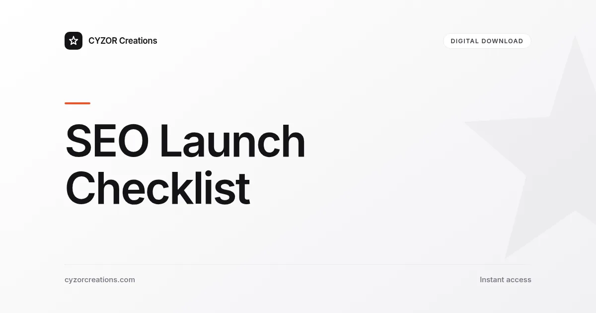 SEO Launch Checklist