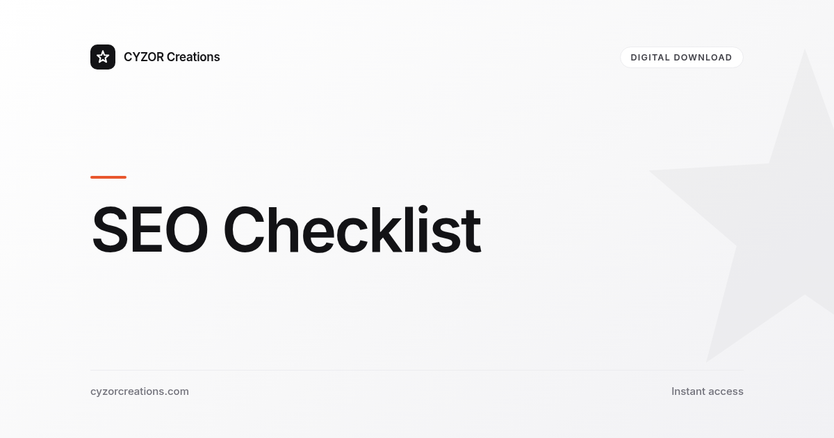 SEO Checklist