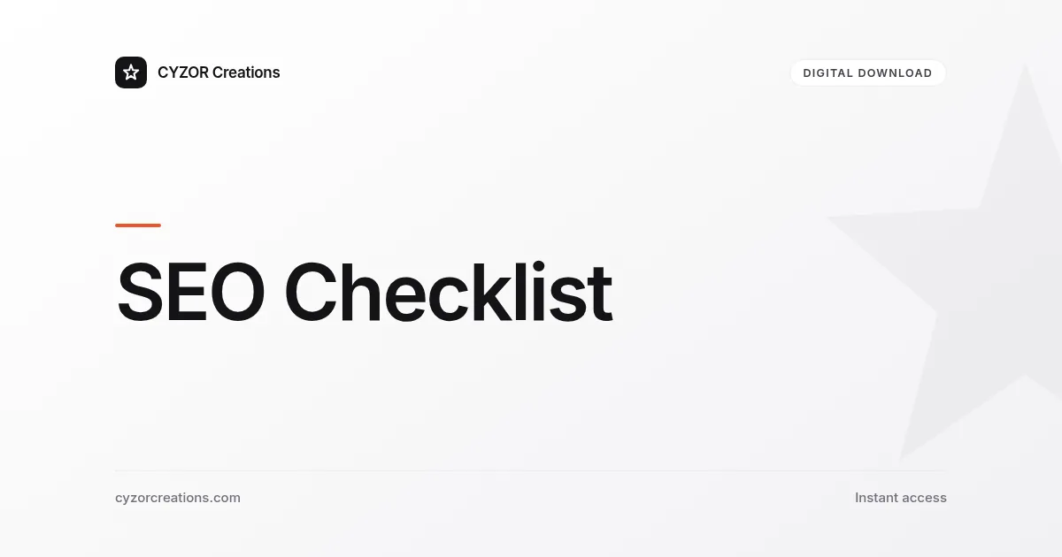 SEO Checklist