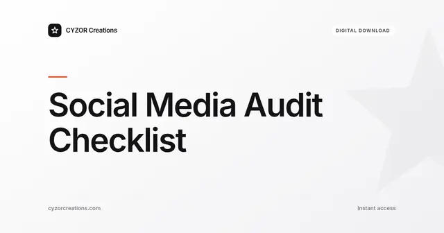 Social Media Audit Checklist