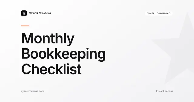Monthly Bookkeeping Checklist