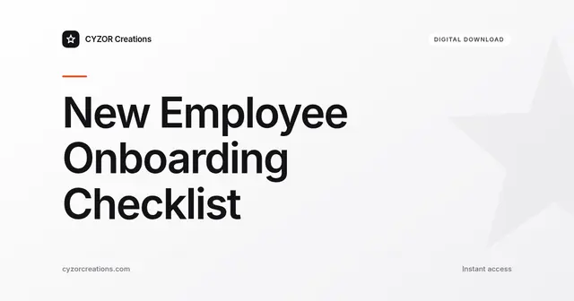 New Employee Onboarding Checklist