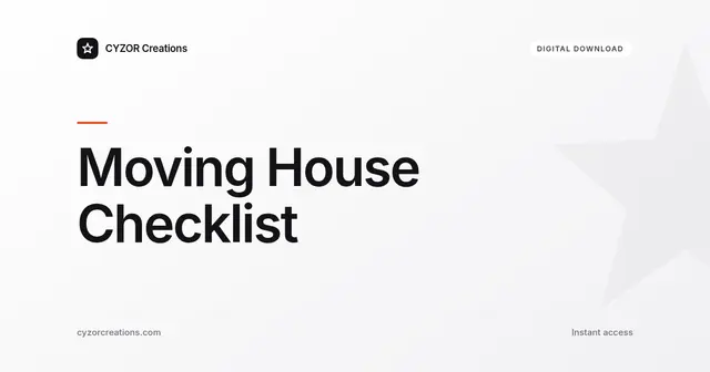 Moving House Checklist