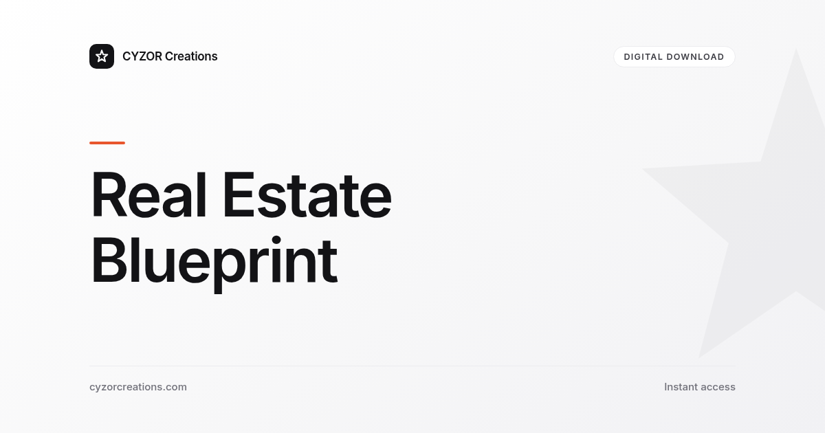 Real Estate Blueprint