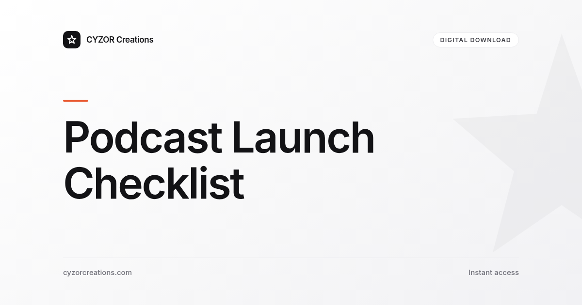Podcast Launch Checklist