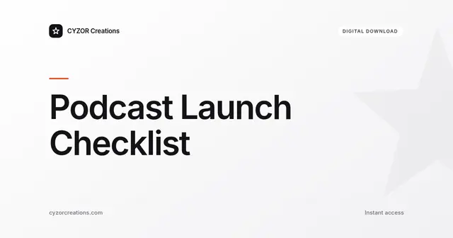 Podcast Launch Checklist