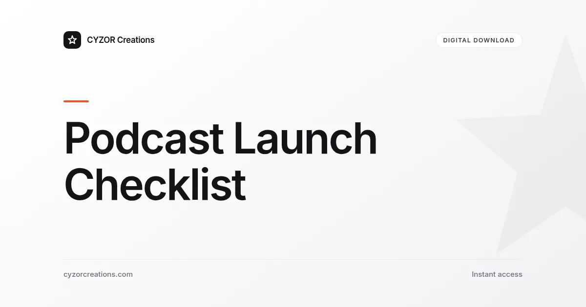 Podcast Launch Checklist