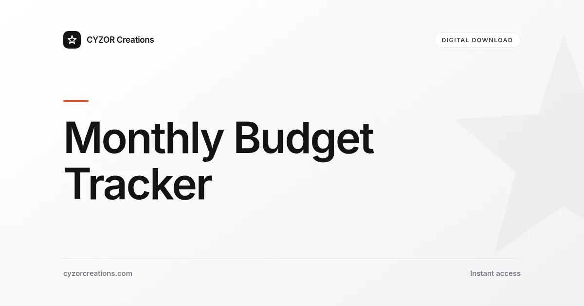 Monthly Budget Tracker