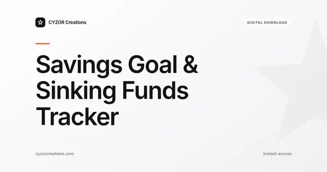 Savings Goal & Sinking Funds Tracker
