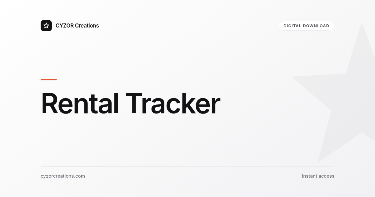 Rental Tracker