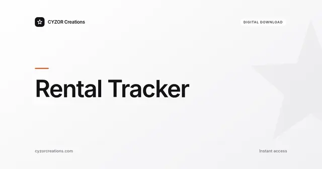 Rental Tracker