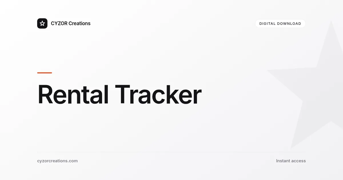 Rental Tracker