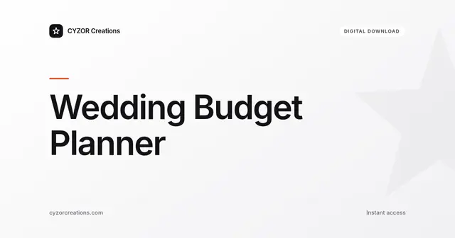 Wedding Budget Planner