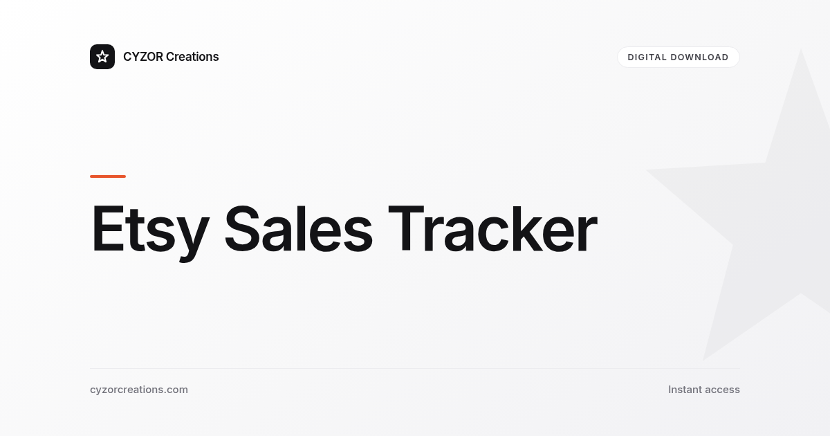 Etsy Sales Tracker