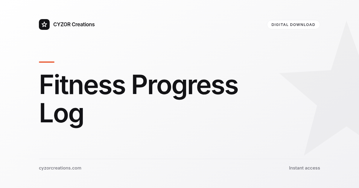 Fitness Progress Log