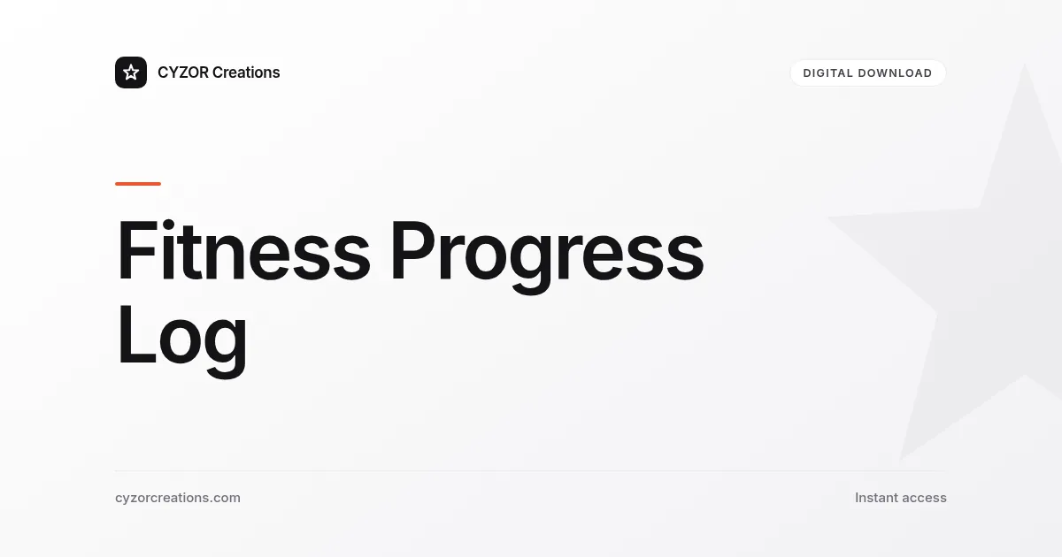Fitness Progress Log
