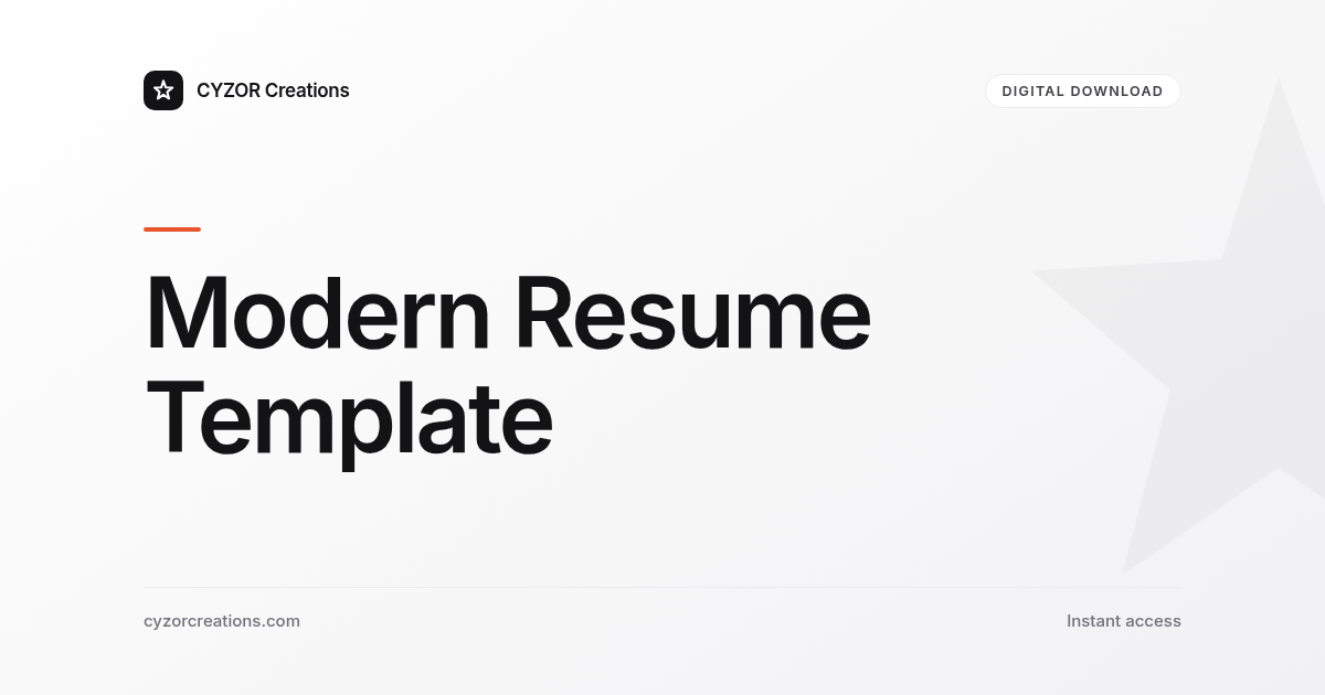Modern Resume Template