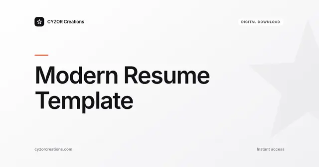 Modern Resume Template