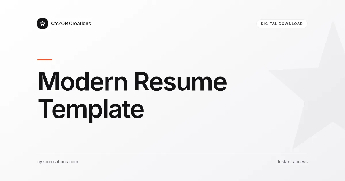 Modern Resume Template