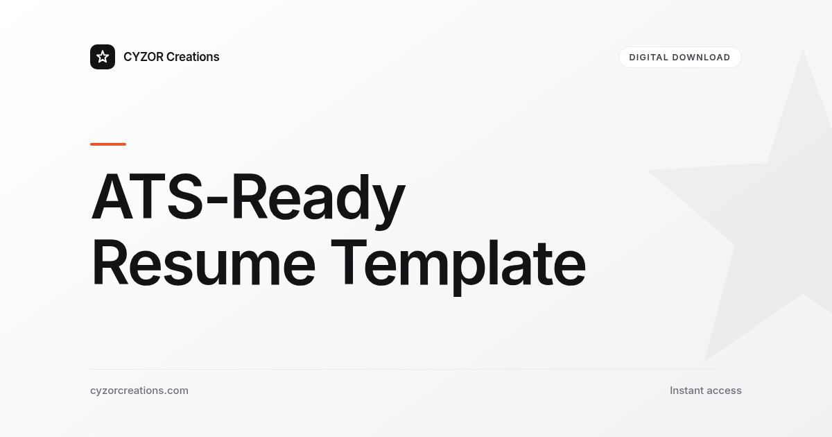 ATS-Ready Resume Template