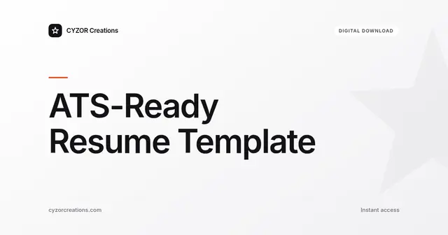ATS-Ready Resume Template