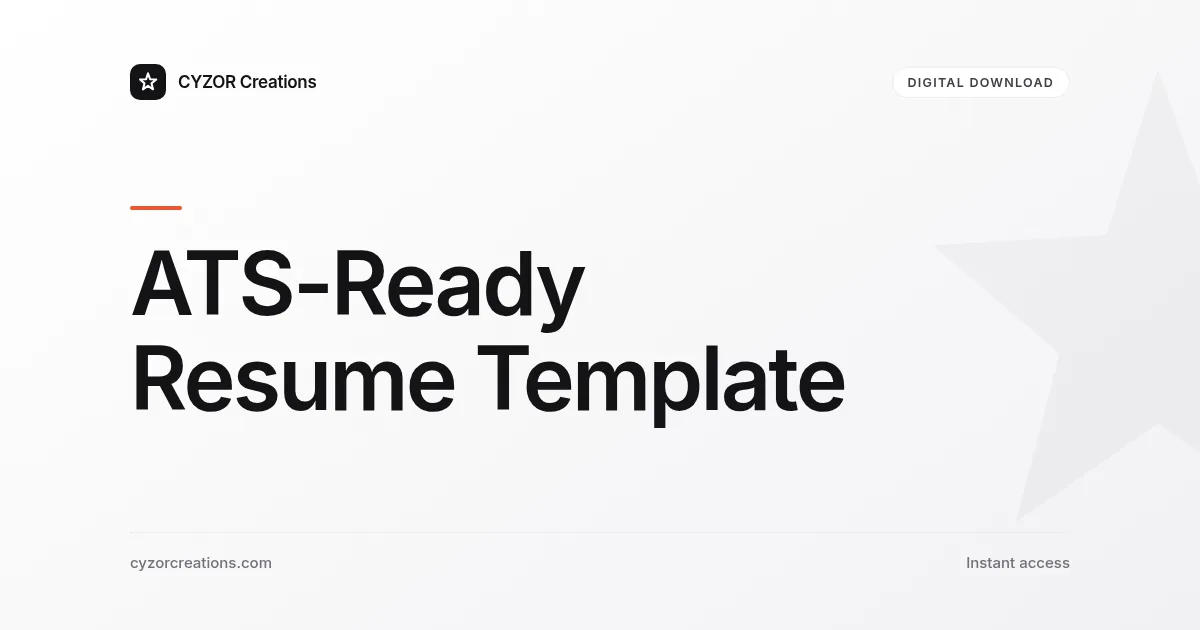ATS-Ready Resume Template
