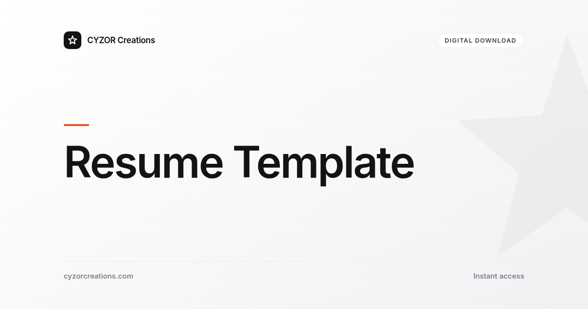 Resume Template