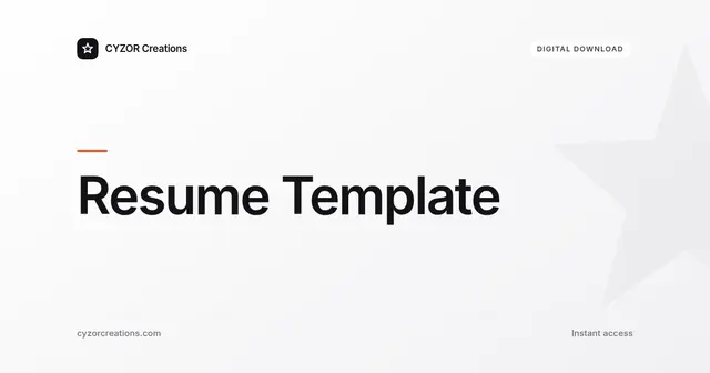 Resume Template