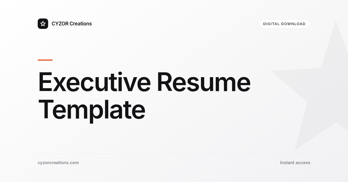 Executive Resume Template
