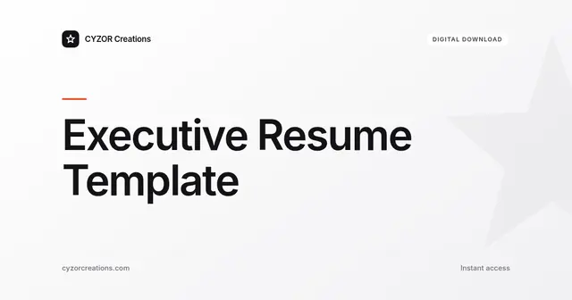 Executive Resume Template