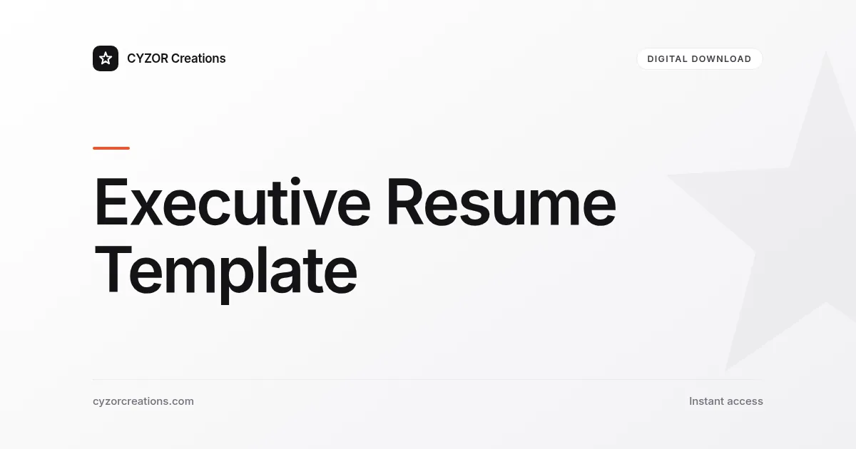 Executive Resume Template