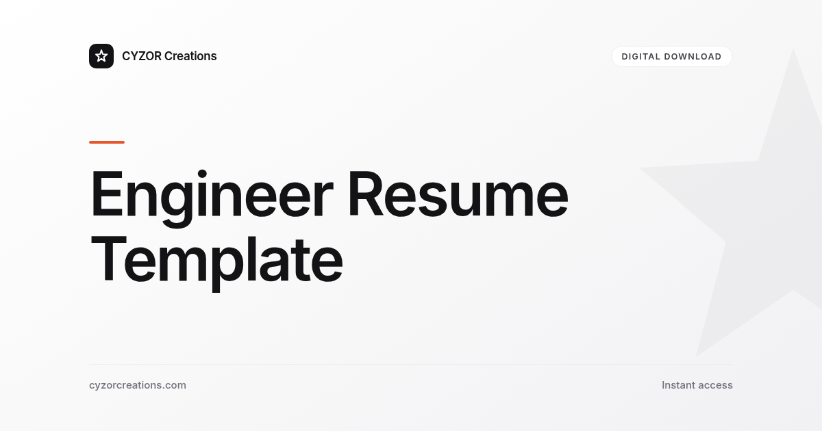 Engineer Resume Template