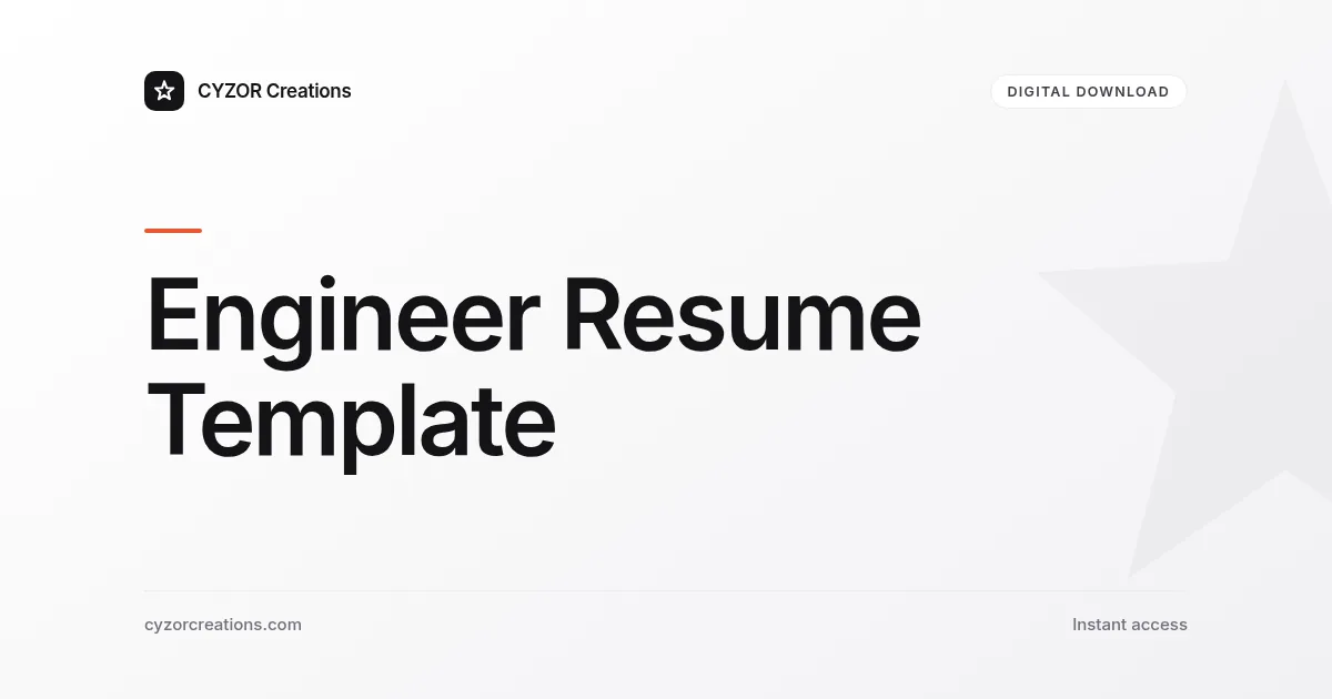 Engineer Resume Template