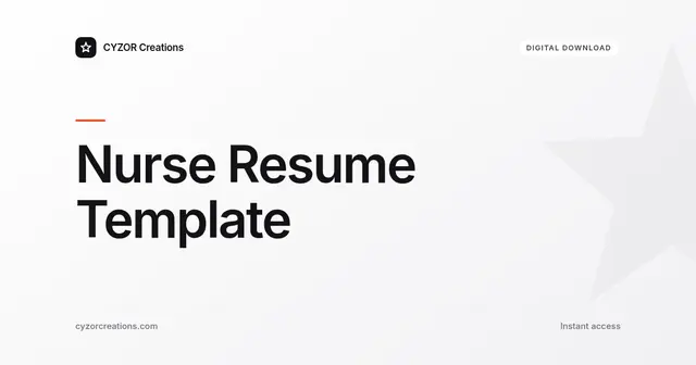 Nurse Resume Template