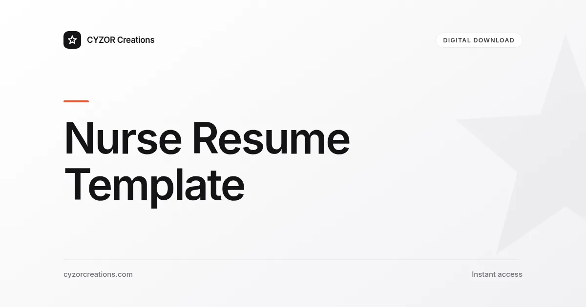 Nurse Resume Template