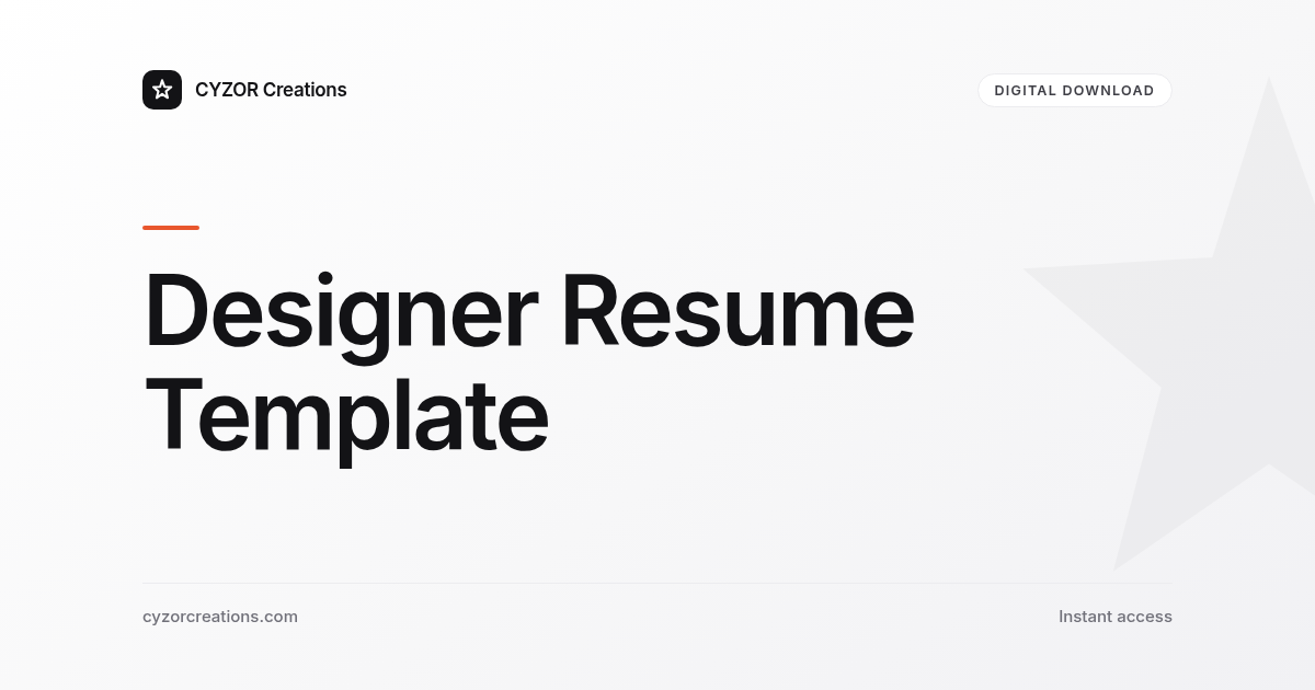 Designer Resume Template