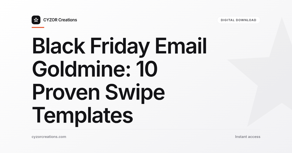 Black Friday Email Templates