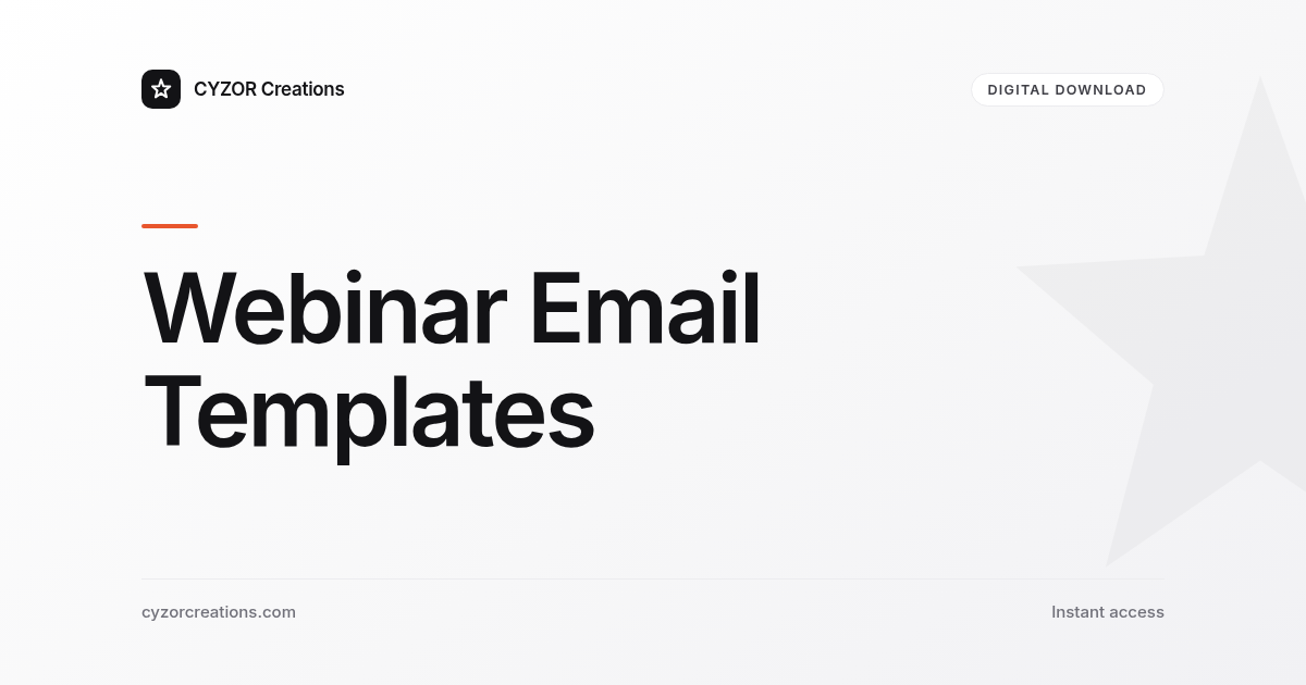 Webinar Email Templates