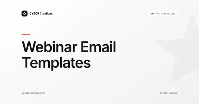 Webinar Email Templates